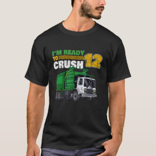 12th Birthday Garbage Truck 12 Years Old Bday T-Shirt