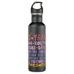 12th Birthday Gift 12 Years Old Being Awesome Boys 710 Ml Water Bottle