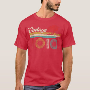 12th Birthday Gift Boys Girls Vintage 2010 12 Year T-Shirt
