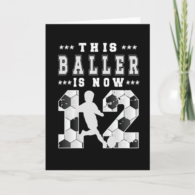12th Birthday Gift Soccer Player 12 Year Old Boy Card (Front)