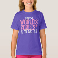 12th Birthday Gift World's Coolest 12 Year Old