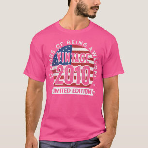 12th Birthday Gifts Boys Vintage 2010 12 Years Old T-Shirt