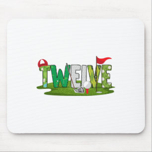 12th Birthday Golf Theme 12 Year Old Kids Sport Pa Mouse Mat