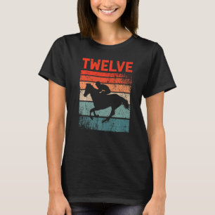 12th Birthday Horse Rider Fan 12 Years old Girls B T-Shirt