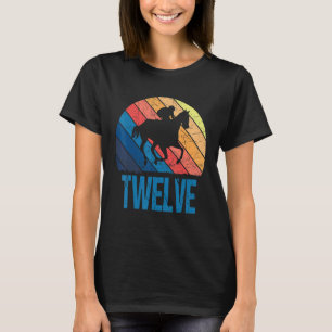 12th Birthday Horse Rider Fan 12 Years old Girls B T-Shirt