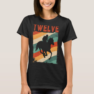 12th Birthday Horse Rider Fan 12 Years old Girls B T-Shirt