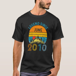12th Birthday  Idea Legend Since June 2010 12 Year T-Shirt