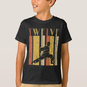 12th Birthday Karate Retro Taekwondo  Martial Arts T-Shirt