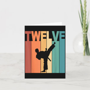 12th Birthday Karate Taekwondo Theme 12 Year Old Card