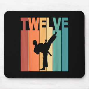 12th Birthday Karate Taekwondo Theme 12 Year Old Mouse Mat