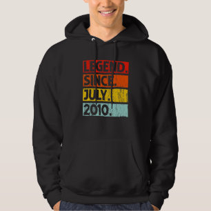 12th Birthday Legend Since July 2010 12 Years Old Hoodie