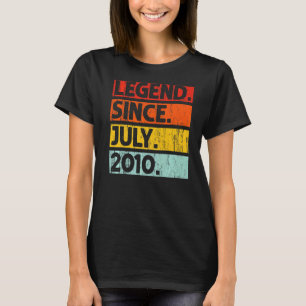 12th Birthday Legend Since July 2010 12 Years Old T-Shirt