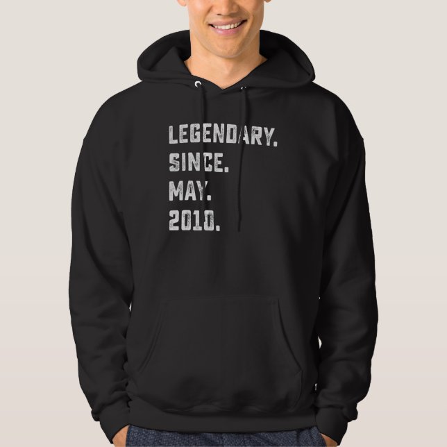 12th Birthday  Legendary Since May 2010 12 Years O Hoodie (Front)