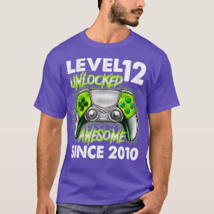 12th Birthday Level 12 Unlocked Awesome 2010 Video T-Shirt