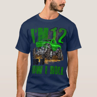 12th Birthday Monster Truck For Boys & Girls 12 Ye T-Shirt