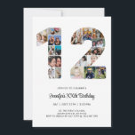 12th Birthday Number 12 Custom Photo Collage Invitation<br><div class="desc">Mark twelve years of wonderful memories and adventures with this captivating 12th Birthday Number Photo Collage. This customisable template is the perfect blend of creativity and sentiment, allowing you to create a truly memorable gift for your loved one's special day. Capture the essence of incredible years in a single masterpiece...</div>