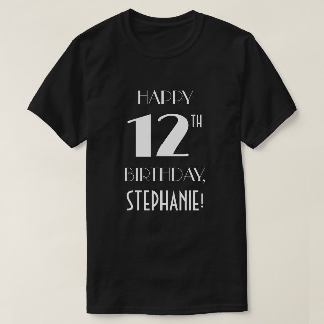 12th Birthday Party - Art Deco Inspired Look Shirt (Design Front)