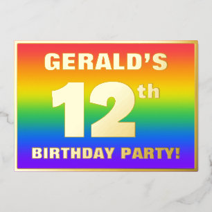 12th Birthday Party: Fun, Colourful Rainbow Patter