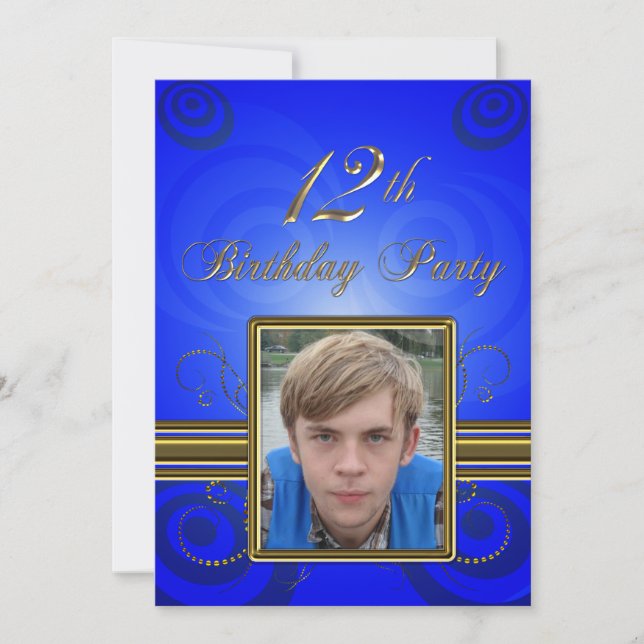 12th Birthday party Invitation (Front)