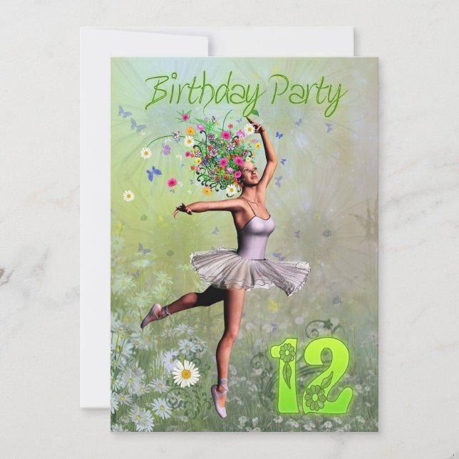 12th Birthday party invitation (Front)