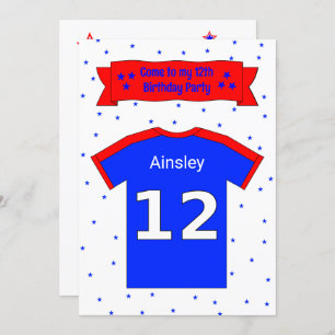 12th birthday personalised party invitation