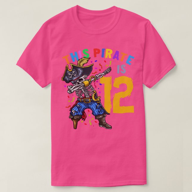 12th Birthday Pirate 1 T-Shirt (Design Front)