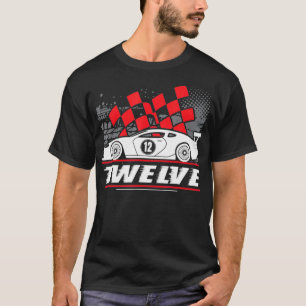 12th Birthday Race Car 12 Years Old Funny T-Shirt