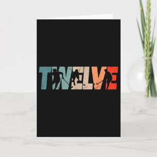12th Birthday Retro Field Hockey 12 Years Old Boy Card