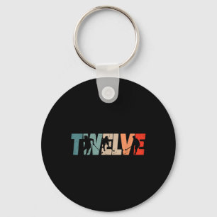 12th Birthday Retro Field Hockey 12 Years Old Boy Key Ring