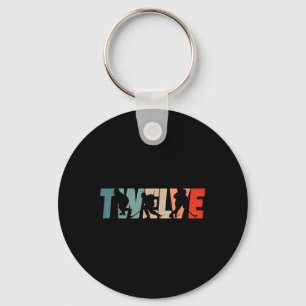 12th Birthday Retro Ice Hockey 12 Years Old Boy Gi Key Ring