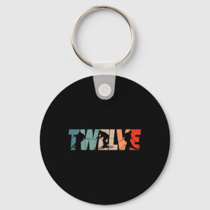 12th Birthday Retro Ski Skiing 12 Year Old Boys Gi Key Ring