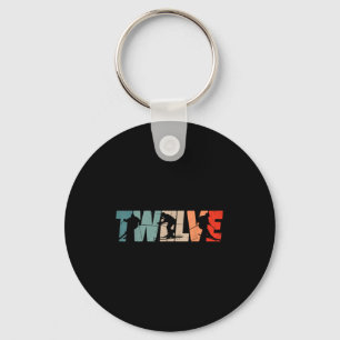 12th Birthday Retro Ski Skiing 12 Year Old Boys Gi Key Ring