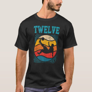 12th Birthday Retro Soccer 12 Years Old Boy Girl T-Shirt