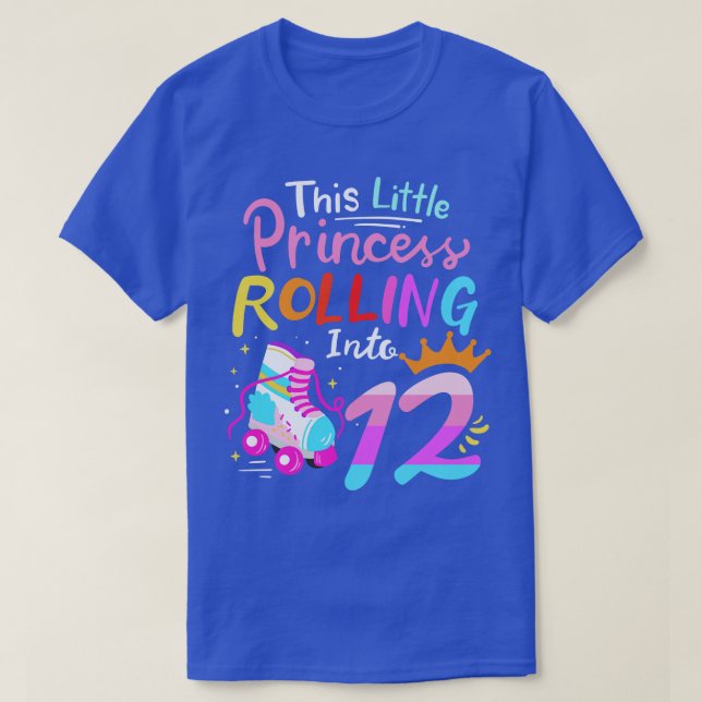 12th Birthday Roller Skate T-Shirt (Design Front)