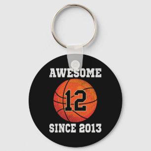 12th Birthday Sketll Lover 12 Years Old Vintage Sp Key Ring