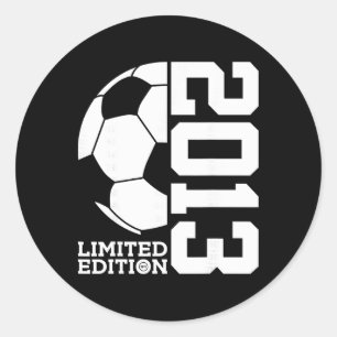 12th Birthday Soccer Limited Edition 2013 Classic Round Sticker