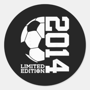 12th Birthday Soccer Limited Edition 2014 Classic Round Sticker