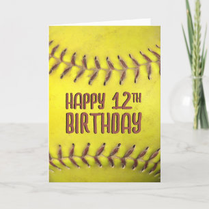 12th Birthday Softball Card
