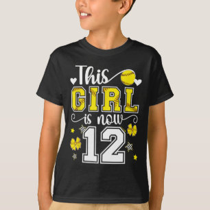 12th Birthday Softll Girl 12 Year Old Softll Playe T-Shirt