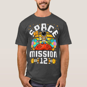 12th Birthday Space Mission 12 Years Old Astronaut T-Shirt