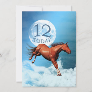 12th birthday Spirit horse party invitation