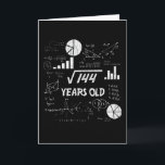 12th Birthday Square Root Math 12 Years Old Bday Card<br><div class="desc">Birthday Design For anyone who's horoscope say difficult & Stubborn But totally worth.Wear it with pride at work,  school gym perfect to pair with shorts,  leggings or jeans for a casual yet trendy Look</div>