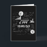 12th Birthday Square Root Math 12 Years Old Bday Card<br><div class="desc">Birthday Design For anyone who's horoscope say difficult & Stubborn But totally worth.Wear it with pride at work,  school gym perfect to pair with shorts,  leggings or jeans for a casual yet trendy Look</div>