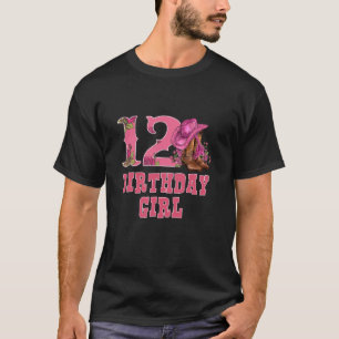 12th Birthday Western Rodeo Cowgirl Twelve 12 Yrs T-Shirt