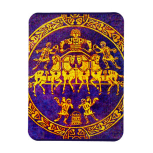 12th century mediaeval horseman and soldiers magnet