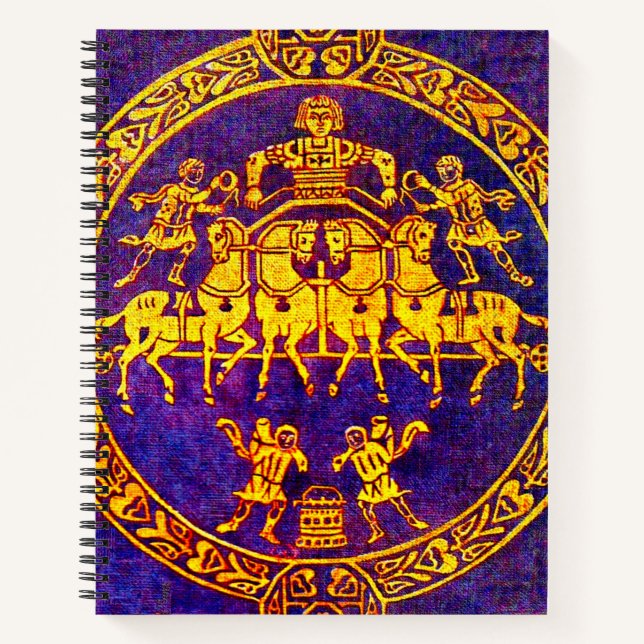 12th century mediaeval horseman and soldiers notebook (Front)