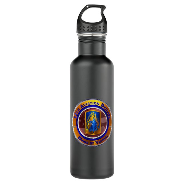 12th Combat Aviation Brigade  710 Ml Water Bottle (Front)