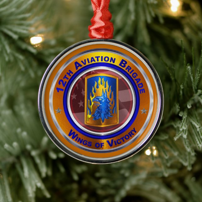 12th Combat Aviation Brigade Metal Tree Decoration (Tree)