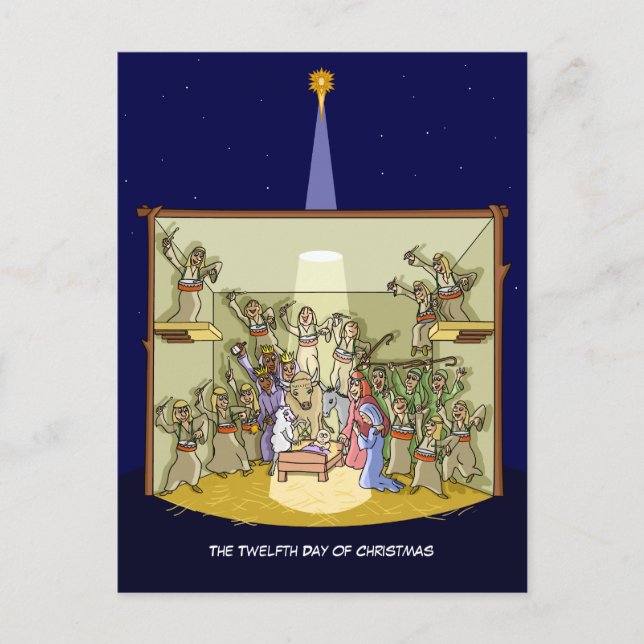 12th Day of Christmas (12 Drummers) Postcard (Front)