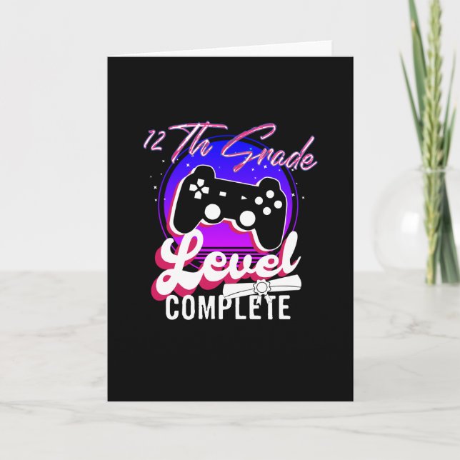 12th Grade Graduation Gamer Graduation Card (Front)